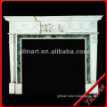 Victorian white stone cheap fireplace mantel